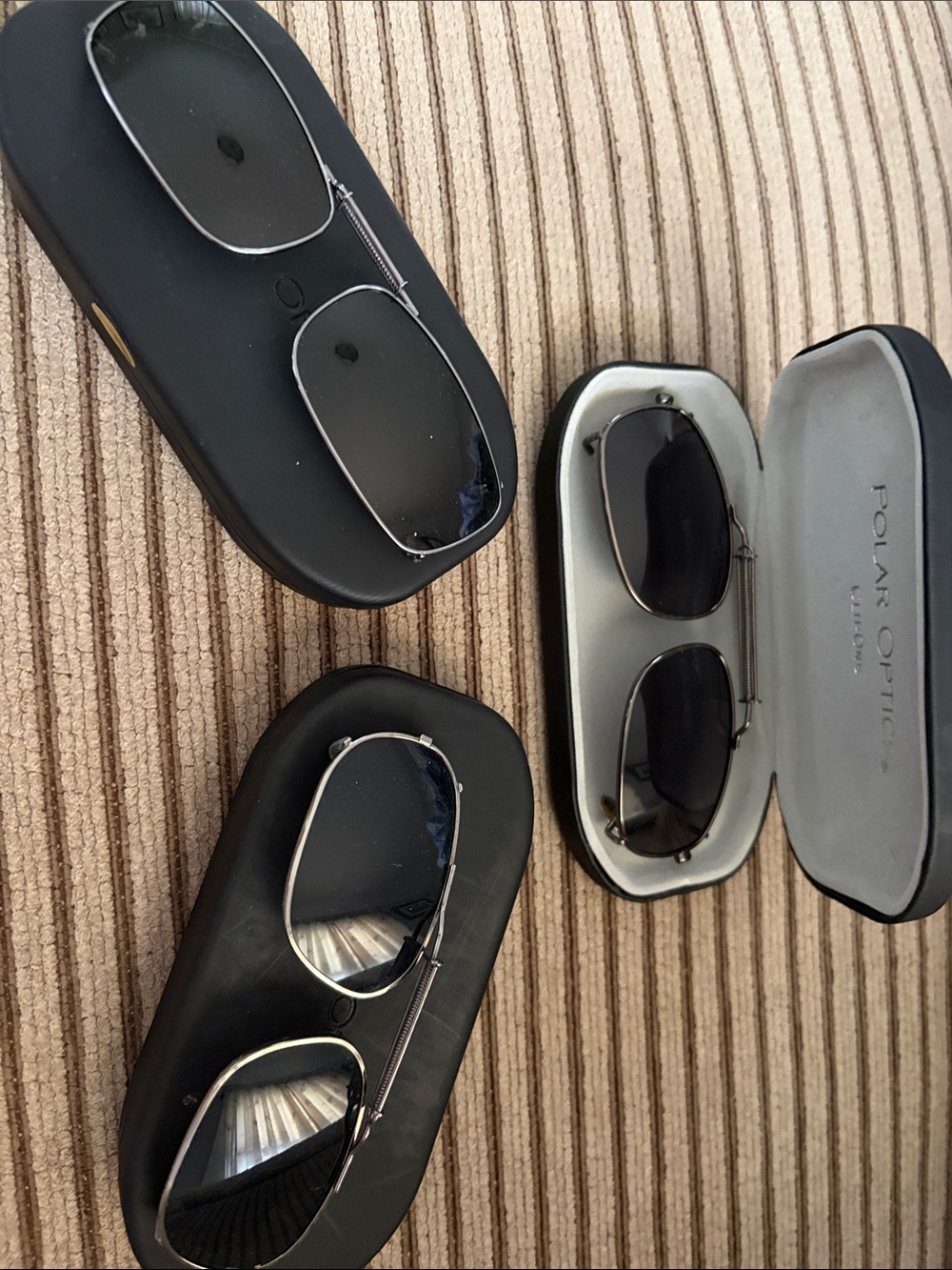 New- Polar Optics brand Sunglass clip ons for eyeglasses 1-pair is 8.00